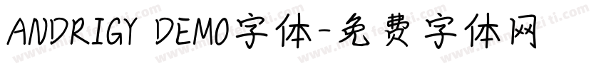 ANDRIGY DEMO字体字体转换